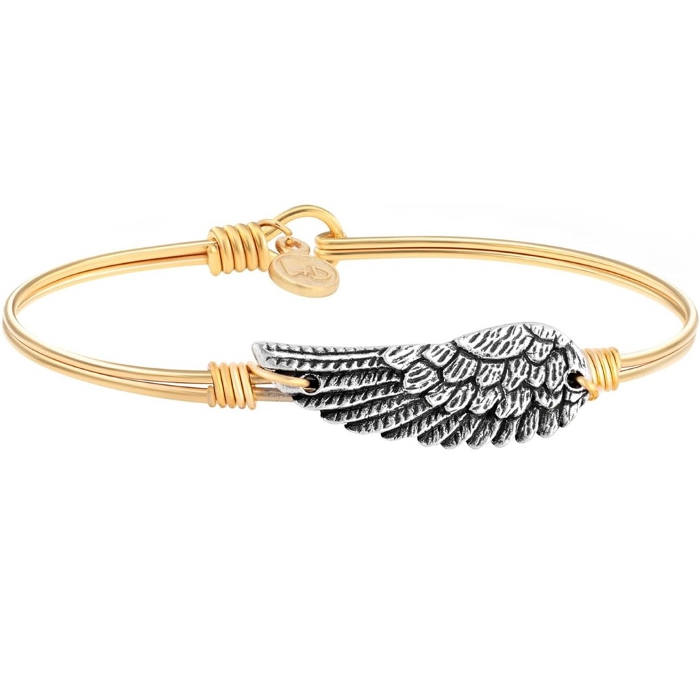 Luca + Danni Angel Wing Bangle Bracelet in Gold